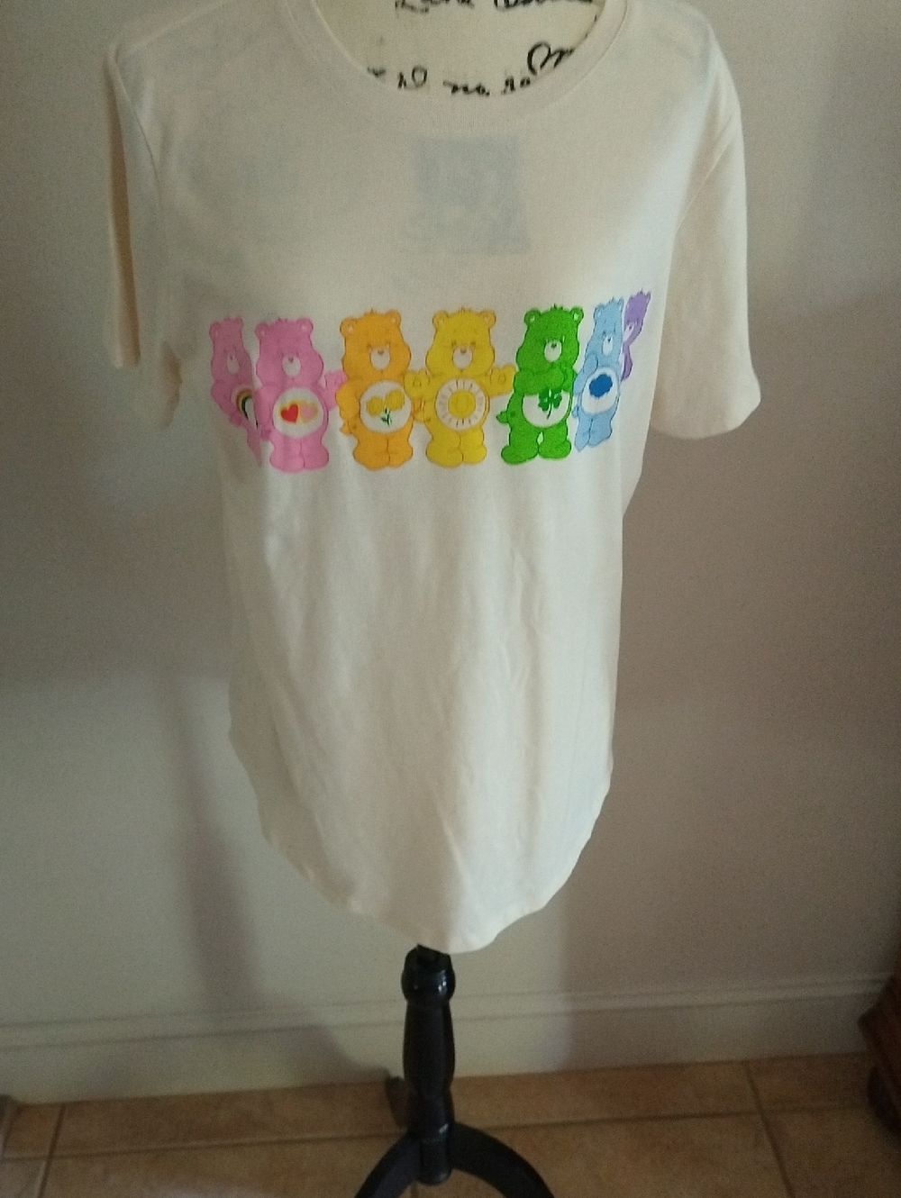 LICENSE Care Bears Juniors Rainbow Graphic Tee in Ivory.